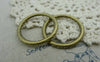 Accessories - 10 Pcs Of Antique Bronze Textured Round Circle Rings 30mm A5935