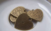 Accessories - 10 Pcs Of Antique Bronze Thick Love Heart Charms 22x22.5mm A4734