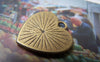 Accessories - 10 Pcs Of Antique Bronze Thick Love Heart Charms 22x22.5mm A4734