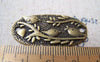 Accessories - 10 Pcs Of Antique Bronze Three Birds Oval Connector Charms 19x37mm A259