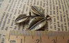 Accessories - 10 Pcs Of Antique Bronze Three Leaf Branch Charms 23x23mm A332