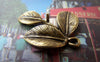 Accessories - 10 Pcs Of Antique Bronze Three Leaf Branch Charms 23x23mm A332