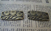 Accessories - 10 Pcs Of Antique Bronze Three Owl On Tree Rectangular Connectors Charms 20x38mm A105