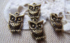 Accessories - 10 Pcs Of Antique Bronze Tiny Owl Charms 10x16mm A121