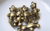 Accessories - 10 Pcs Of Antique Bronze Toy Bear Charms 15x25mm A4969