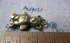 Accessories - 10 Pcs Of Antique Bronze Toy Bear Charms 15x25mm A4969