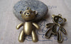 Accessories - 10 Pcs Of Antique Bronze Toy Bear Pendants Charms 24x38mm A1211