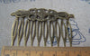 Accessories - 10 Pcs Of Antique Bronze Traditional Chinese Filigree Flower Ten Teeth Hair Clips 45x65mm A3504
