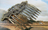 Accessories - 10 Pcs Of Antique Bronze Traditional Chinese Filigree Flower Ten Teeth Hair Clips 45x65mm A3504