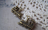 Accessories - 10 Pcs Of Antique Bronze Train Charms 14x22mm A5076