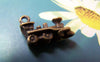 Accessories - 10 Pcs Of Antique Bronze Train Head Charms 17mm A935