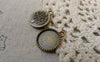 Accessories - 10 Pcs Of Antique Bronze Tree Round Base Settings Match 14mm Cab A6219