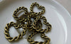Accessories - 10 Pcs Of Antique Bronze Twisted Edge Heart Pendants Charms 20x21mm A5489