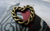 Accessories - 10 Pcs Of Antique Bronze Twisted Edge Heart Pendants Charms 20x21mm A5489