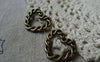 Accessories - 10 Pcs Of Antique Bronze Twisted Edge Heart Pendants Charms 20x21mm A5489