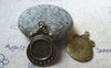 Accessories - 10 Pcs Of Antique Bronze Twisted Flower Round Base Settings Match 12mm Cabochon A5517