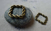 Accessories - 10 Pcs Of Antique Bronze Twisted Frame Square Charms 20x20mm A5500