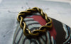 Accessories - 10 Pcs Of Antique Bronze Twisted Frame Square Charms 20x20mm A5500