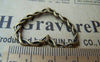 Accessories - 10 Pcs Of Antique Bronze Twisted Lace Edge Heart Pendants Charms 28x32mm A1510