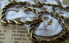 Accessories - 10 Pcs Of Antique Bronze Twisted Lace Edge Heart Pendants Charms 28x32mm A1510