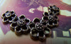 Accessories - 10 Pcs Of Antique Bronze V Shaped Five Flower Connectors Charms 20x33mm A355