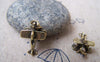 Accessories - 10 Pcs Of Antique Bronze Vintage Biplane Aircraft Charms 10x19mm A930