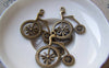 Accessories - 10 Pcs Of Antique Bronze Vintage Style Bicycle Pendants Charms 26x27mm A5052