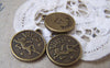 Accessories - 10 Pcs Of Antique Bronze Virgo The Virgin Constellation Round Charms Pendants 18mm A1933