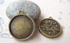 Accessories - 10 Pcs Of Antique Bronze Virgo The Virgin Round Base Setting Charms Match 25mm Cameo A3726