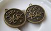 Accessories - 10 Pcs Of Antique Bronze Virgo The Virgin Round Base Setting Charms Match 25mm Cameo A3726