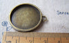 Accessories - 10 Pcs Of Antique Bronze Virgo The Virgin Round Base Setting Charms Match 25mm Cameo A3726