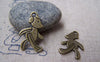 Accessories - 10 Pcs Of Antique Bronze Walking Dog Charms Double Sided 17x28mm A1213