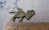 Accessories - 10 Pcs Of Antique Bronze Walking Dog Charms Double Sided 17x28mm A1213