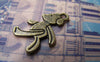 Accessories - 10 Pcs Of Antique Bronze Walking Dog Charms Double Sided 17x28mm A1213
