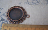 Accessories - 10 Pcs Of Antique Copper Round Cameo Base Settings Match 20mm Cameo A4492