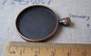 Accessories - 10 Pcs Of Antique Copper Round Cameo Base Settings Match 30mm Cab A4442