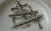 Accessories - 10 Pcs Of Antique Cross Pendants Charms Size 33x52mm A6568