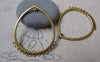 Accessories - 10 Pcs Of Antique Gold Chandelier Earring Drops Pendants Charms 36x46mm A7103