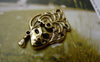 Accessories - 10 Pcs Of Antique Gold Halloween Lady Mask Pendants Charms 20x30mm A6051