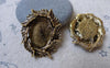 Accessories - 10 Pcs Of Antique Gold Leaf Oval Base Settings Match 13x18mm Cabochon A7217