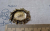 Accessories - 10 Pcs Of Antique Gold Leaf Oval Base Settings Match 13x18mm Cabochon A7217