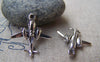 Accessories - 10 Pcs Of Antique Silver 3D Airplane Fighter Charms 23mm A952