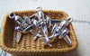 Accessories - 10 Pcs Of Antique Silver 3D Airplane Fighter Charms 23mm A952