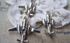 Accessories - 10 Pcs Of Antique Silver 3D Airplane Fighter Charms 23mm A952