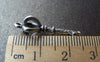 Accessories - 10 Pcs Of Antique Silver 3D Crown Key Charms 8.5x25mm A1238