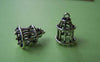 Accessories - 10 Pcs Of Antique Silver 3D Filigree Bird Cage Charms 11x15mm A526