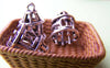 Accessories - 10 Pcs Of Antique Silver 3D Filigree Bird Cage Charms 11x15mm A526