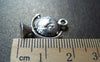 Accessories - 10 Pcs Of Antique Silver 3D Globe Charms 14.5x21mm A2302