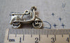 Accessories - 10 Pcs Of Antique Silver 3D Motorcycle Motor Scooter Charms 22mm A5782