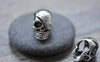 Accessories - 10 Pcs Of Antique Silver 3D Pirate Skull Beads 12x14x20mm A7762